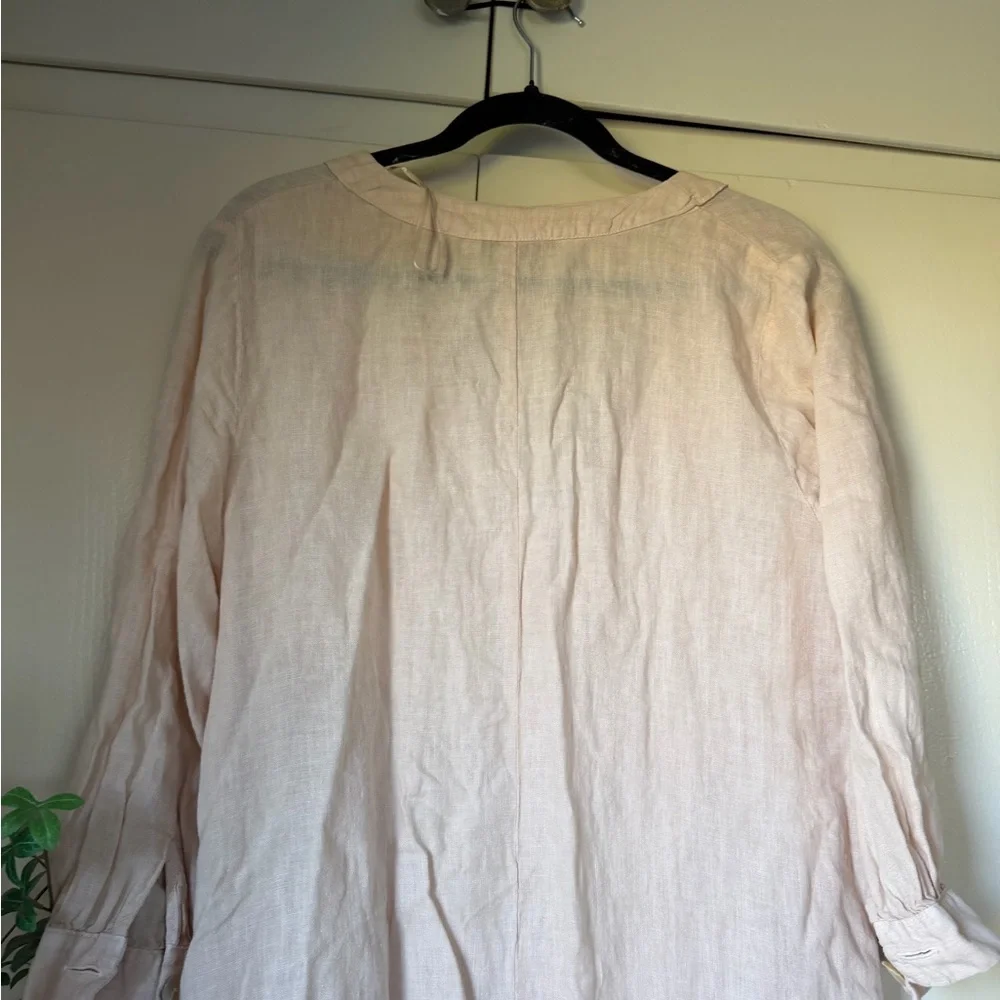 NWOT Zara Linen Oversized Beige Midi Tunic Dress - Picture 7 of 7